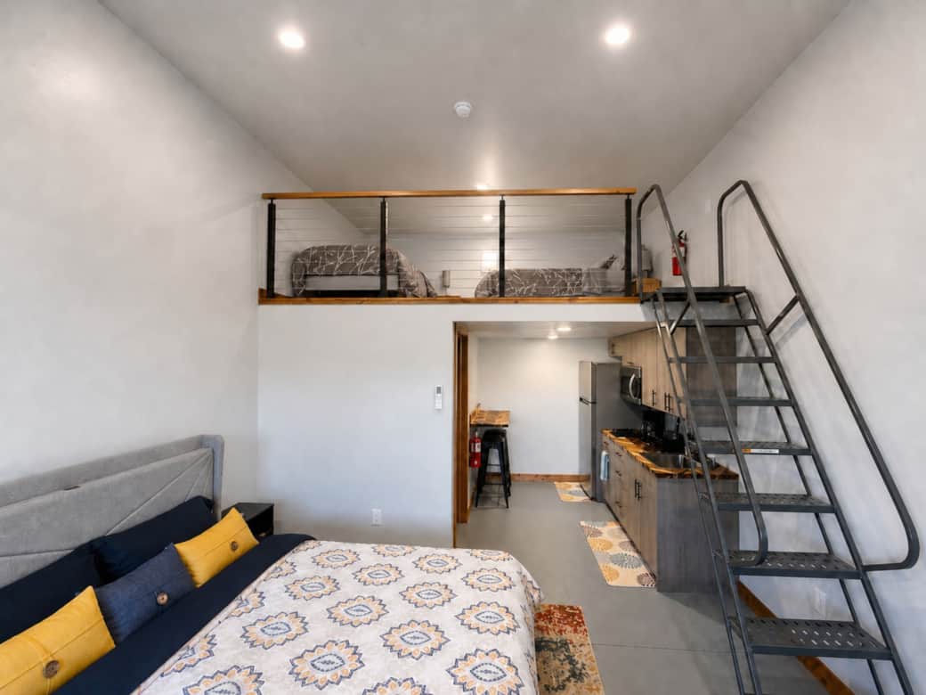 Spacious master featuring a luxury king-sized bed in the Black Hills, SD.