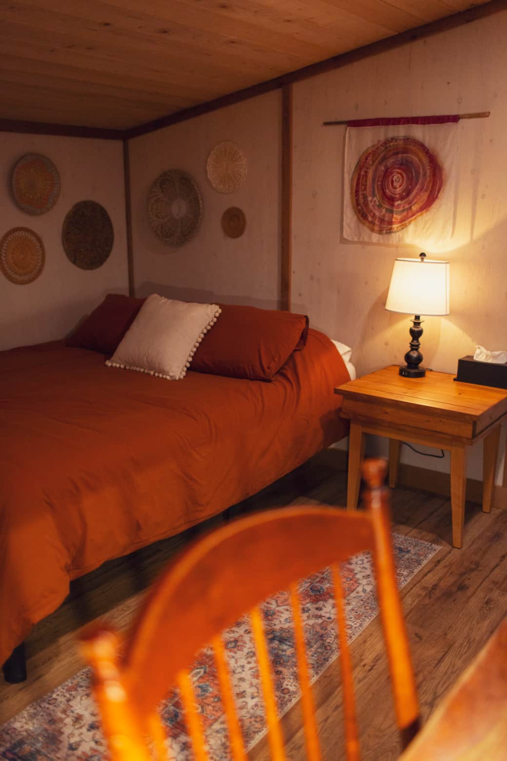 Queen Size Bed & Side Table