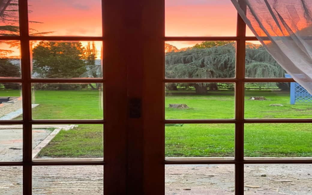 Maison Serenite Holiday rental view from bedroom Marsales Dordogne near Monpazier