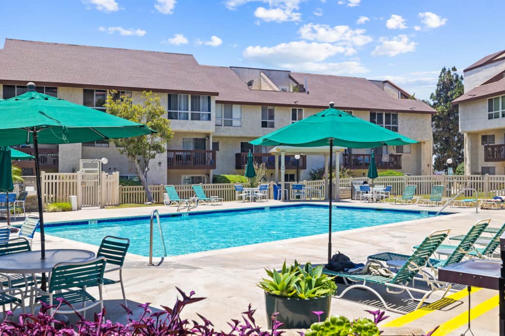 Community Pool and Outdoor Seating Area