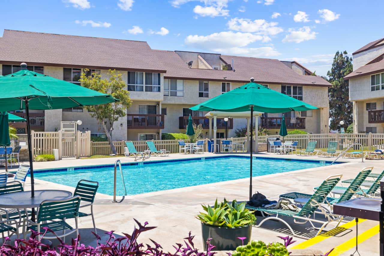 Community Pool and Outdoor Seating Area