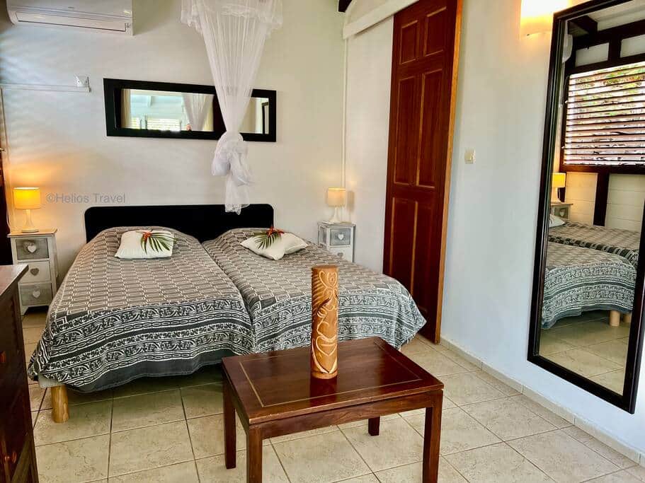 The air-conditioned bedroom 1 and its adjoining bathroom