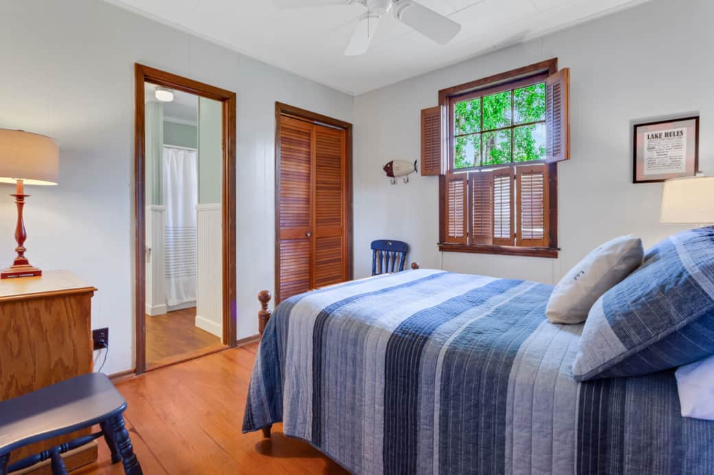 Full bedroom with linen closet Full bedroom with linen closet