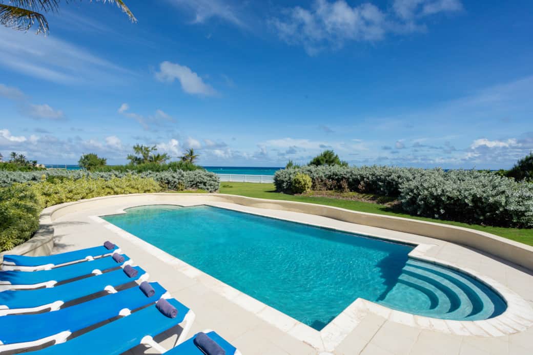 View from pool to sea