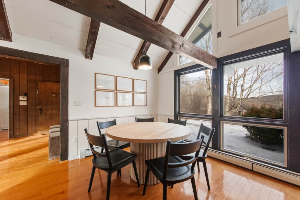Dine with views of the surrounding Vermont landscape