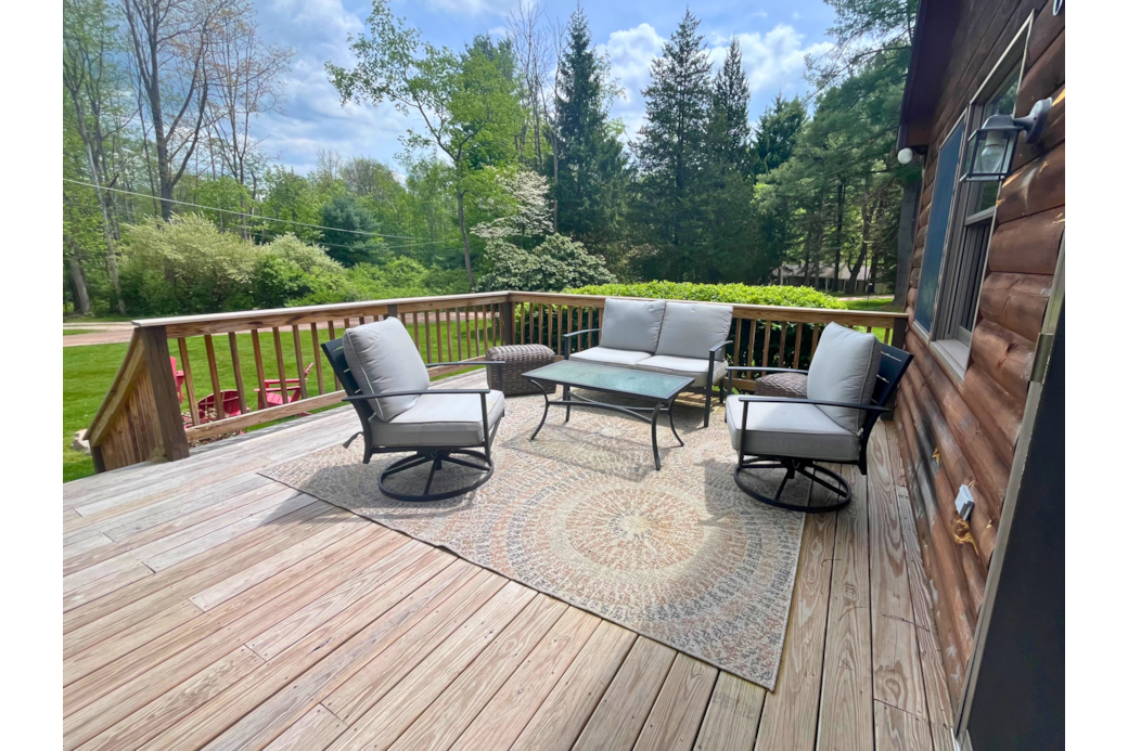 outdoor seating and BBQ