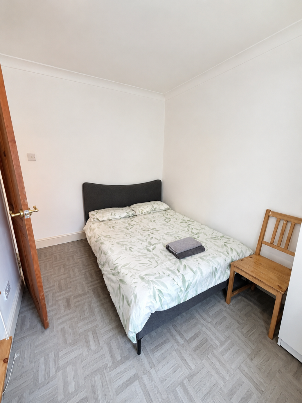 Third bedroom with double bed and fresh linen