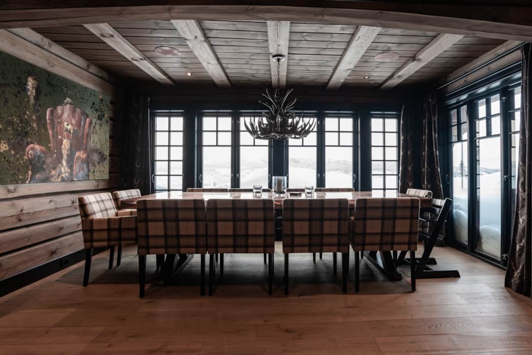 This large table can have all 12 guests seated.  This large table can have all 12 guests seated.