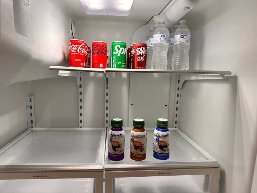 Complimentary chilled drinks provided for you to enjoy during your stay.