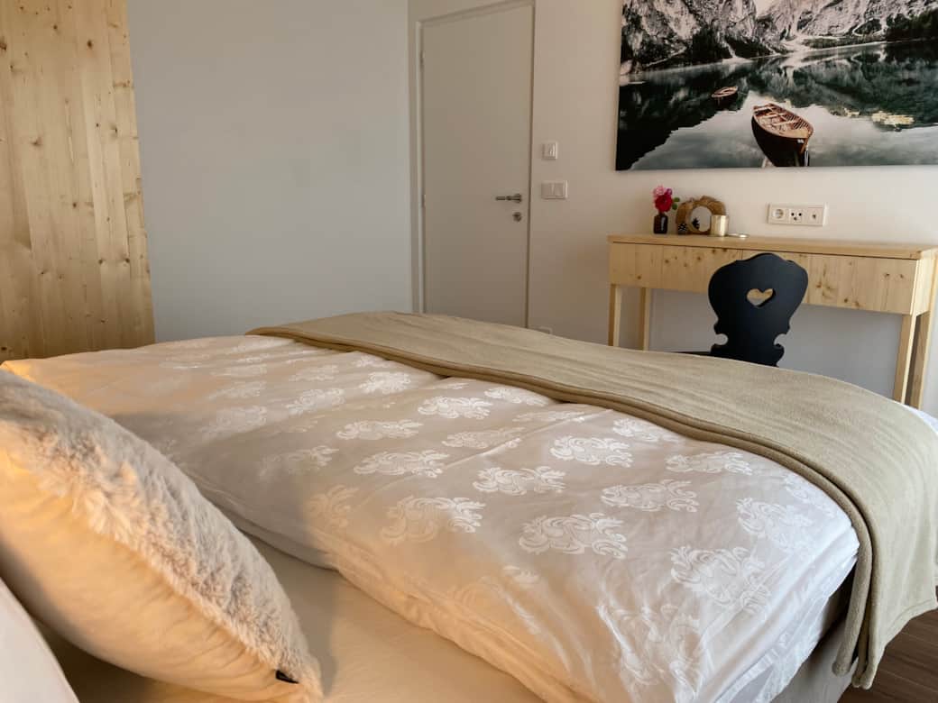 Alpine Chalet Aurora Dolomites master bedroom