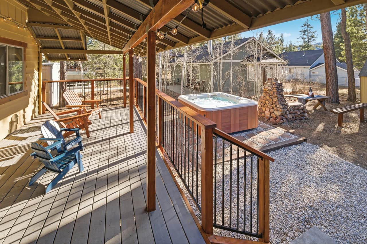 Kick back and stay awhile overlooking Little Bear's private grounds