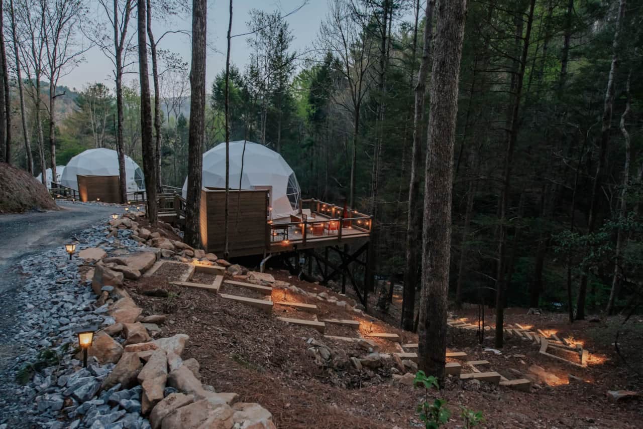 Glampsite at dusk