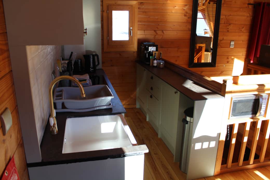 The kitchen has everything you need for a self catered holiday
