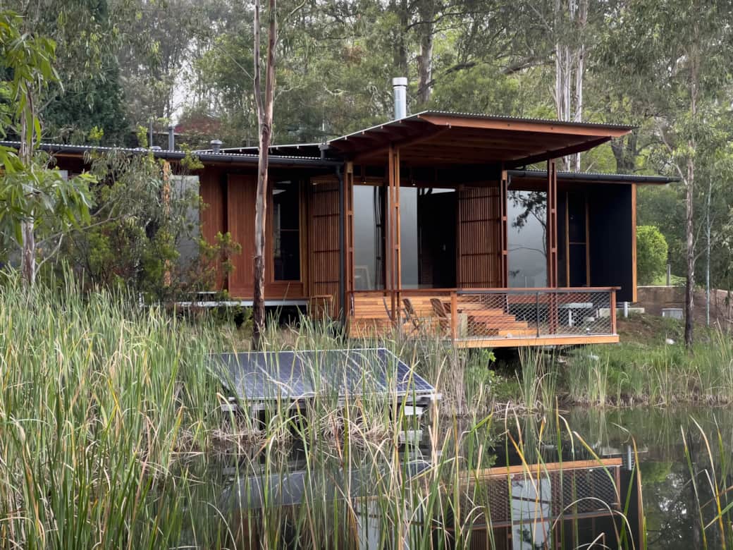 Summerhouse left front of house