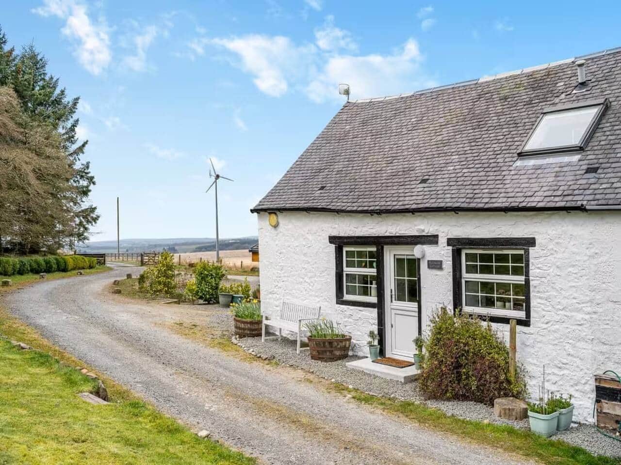 Blackside Cottage exterior rural Ayrshire Scotland