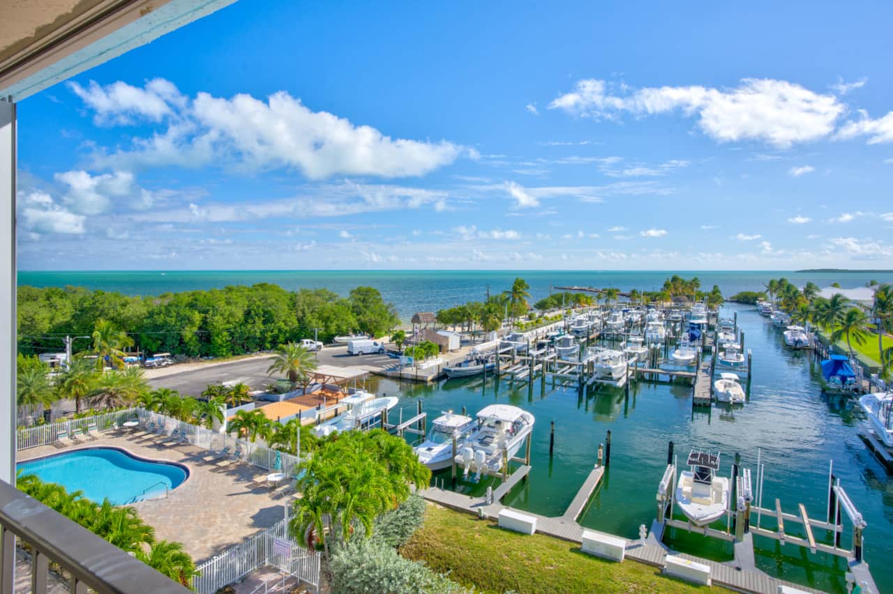 Aerial View of Marina and Atlantic Ocean