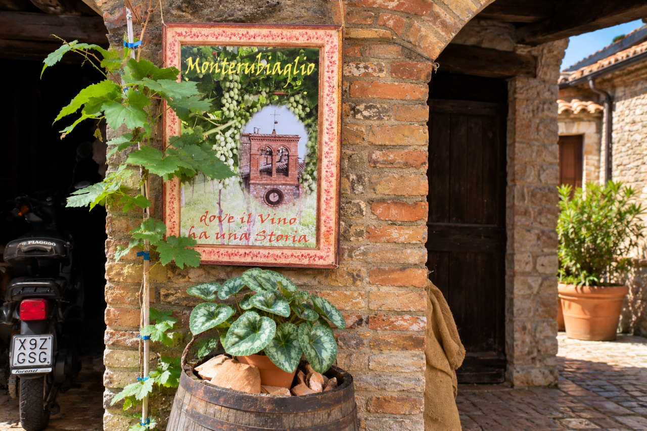 Sunlit Monterubiaglio Courtyard