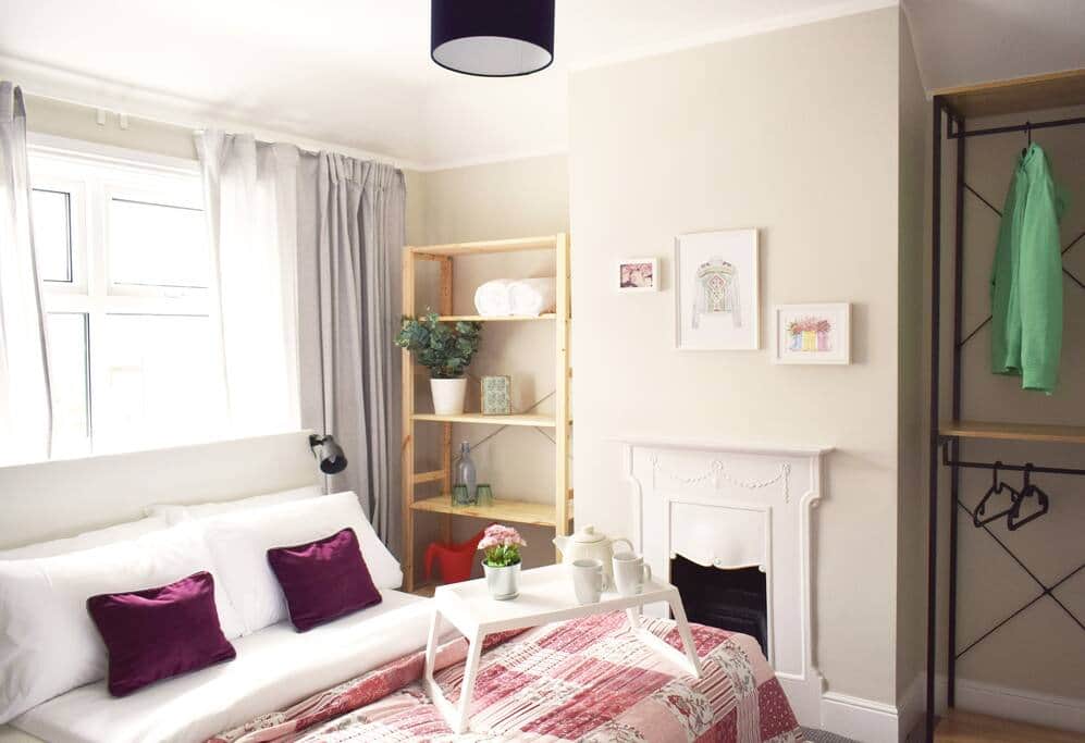 Master bedroom with plenty of storage and sweet decorations Southampton