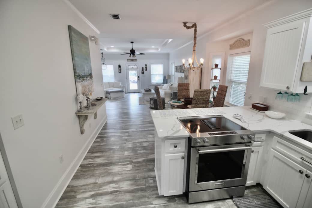 Kitchen Open to Living