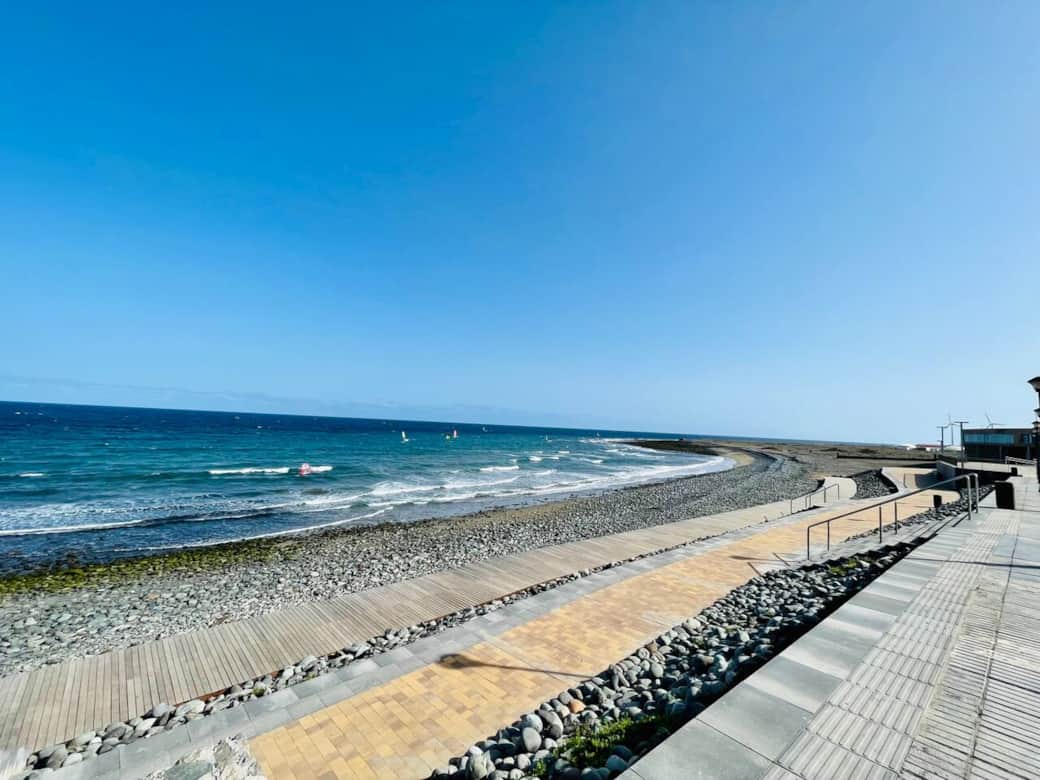 Windsurf spot, in the winter time the wind go down and you can enjoy the sunny days with warm weather almost like the Sur of the island  