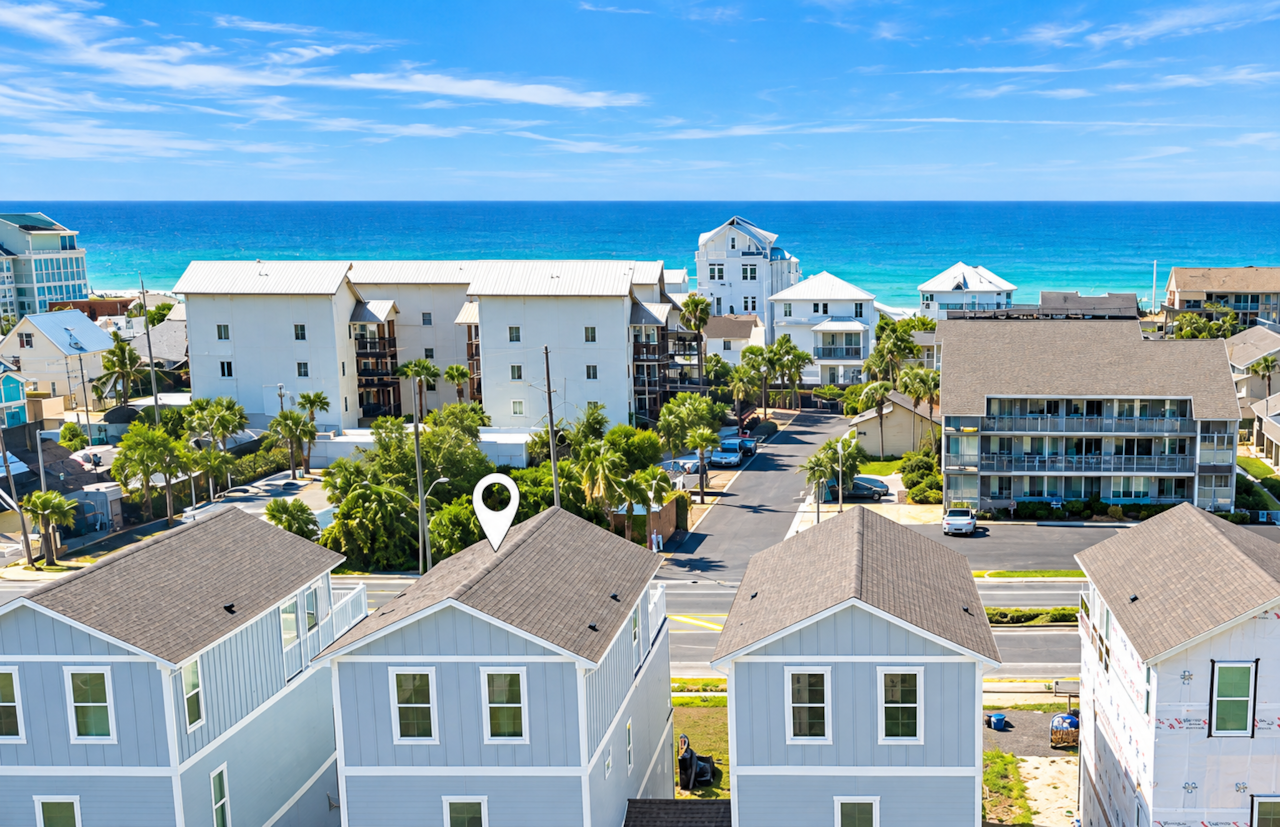 The Salty Blue is a quick 3-minute walk to the sugary sand of Panama City Beach