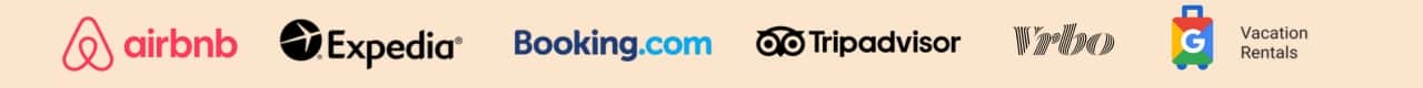 Airbnb, Expedia, Booking.com, Tripadvisor, Vrbo y Google Vacation Rentals