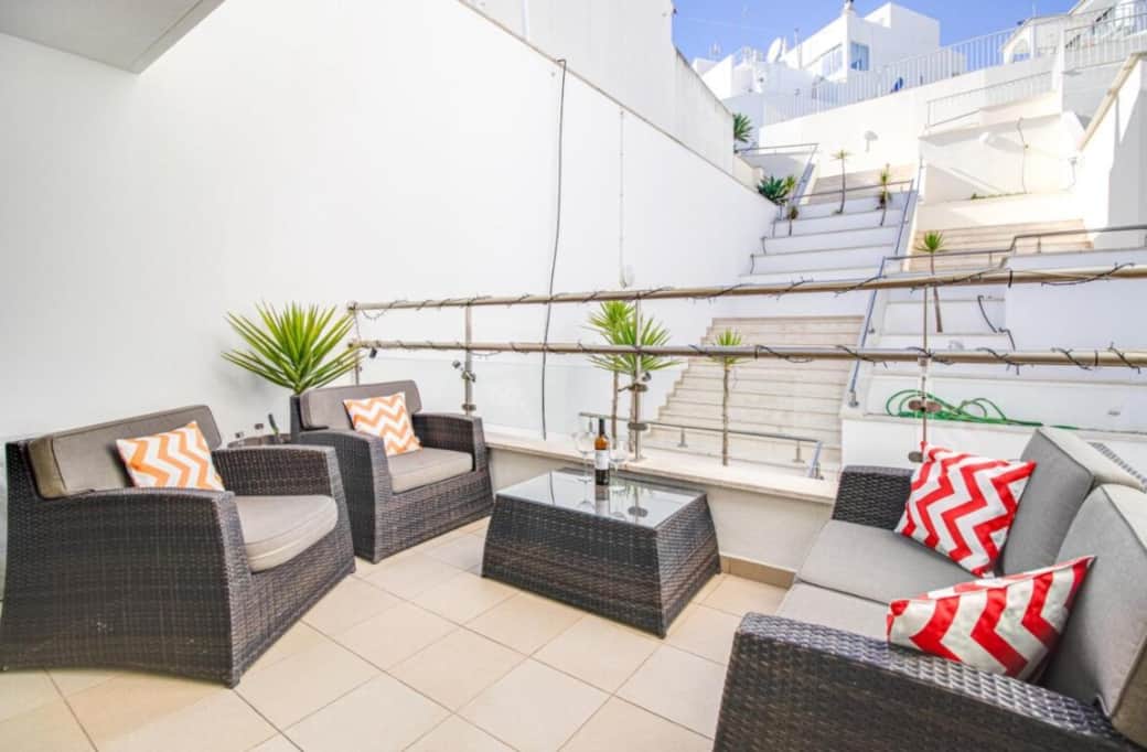 Relaxing on the terrace