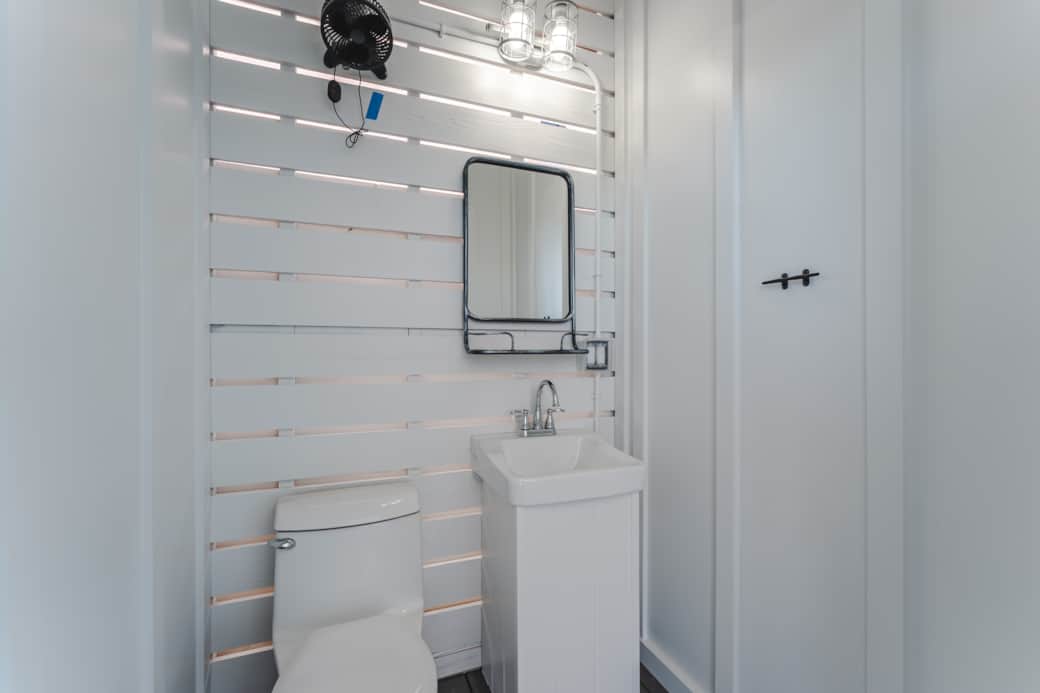 Bathroom on pool deck 
