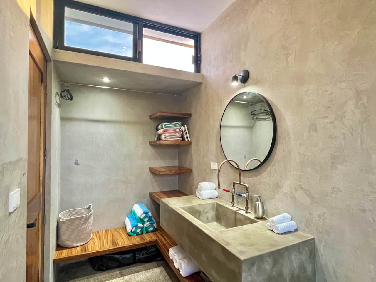 Both poolside casitas have a full bathroom with closet space and linens