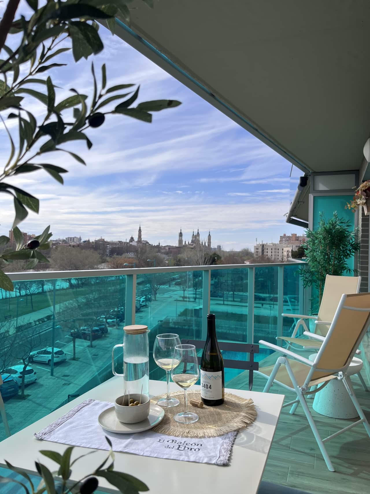 Terraza-Vistas al Pilar y al Rio Ebro