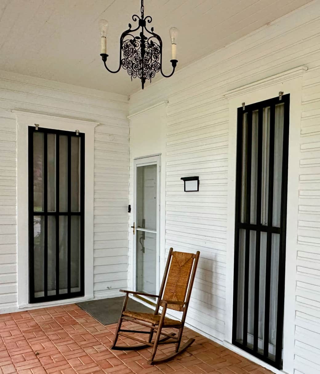 Enjoy a rock on the peaceful front porch. Enjoy a rock on the peaceful front porch.
