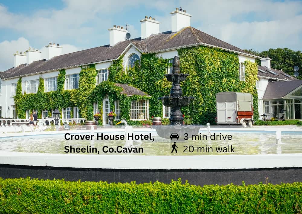 Only 3 minute drive to the beautiful Crover House Hotel and golf course. 