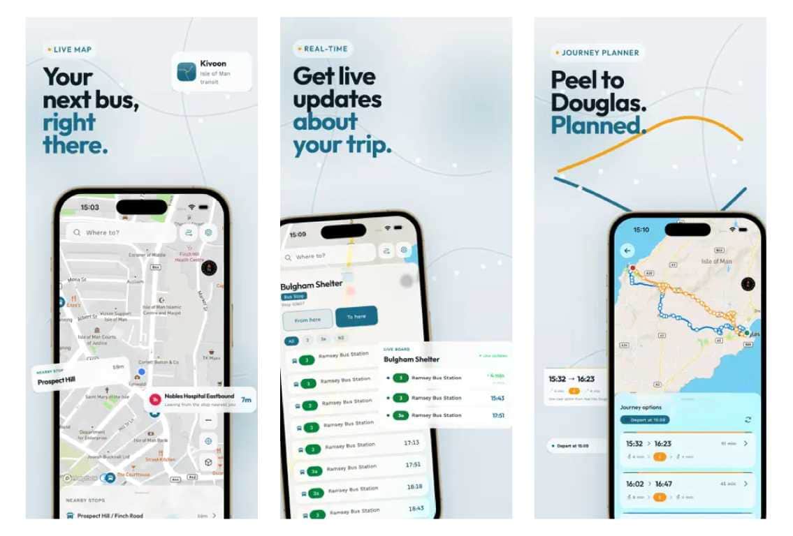 Isle of Man Bus App - Kivoon an overview