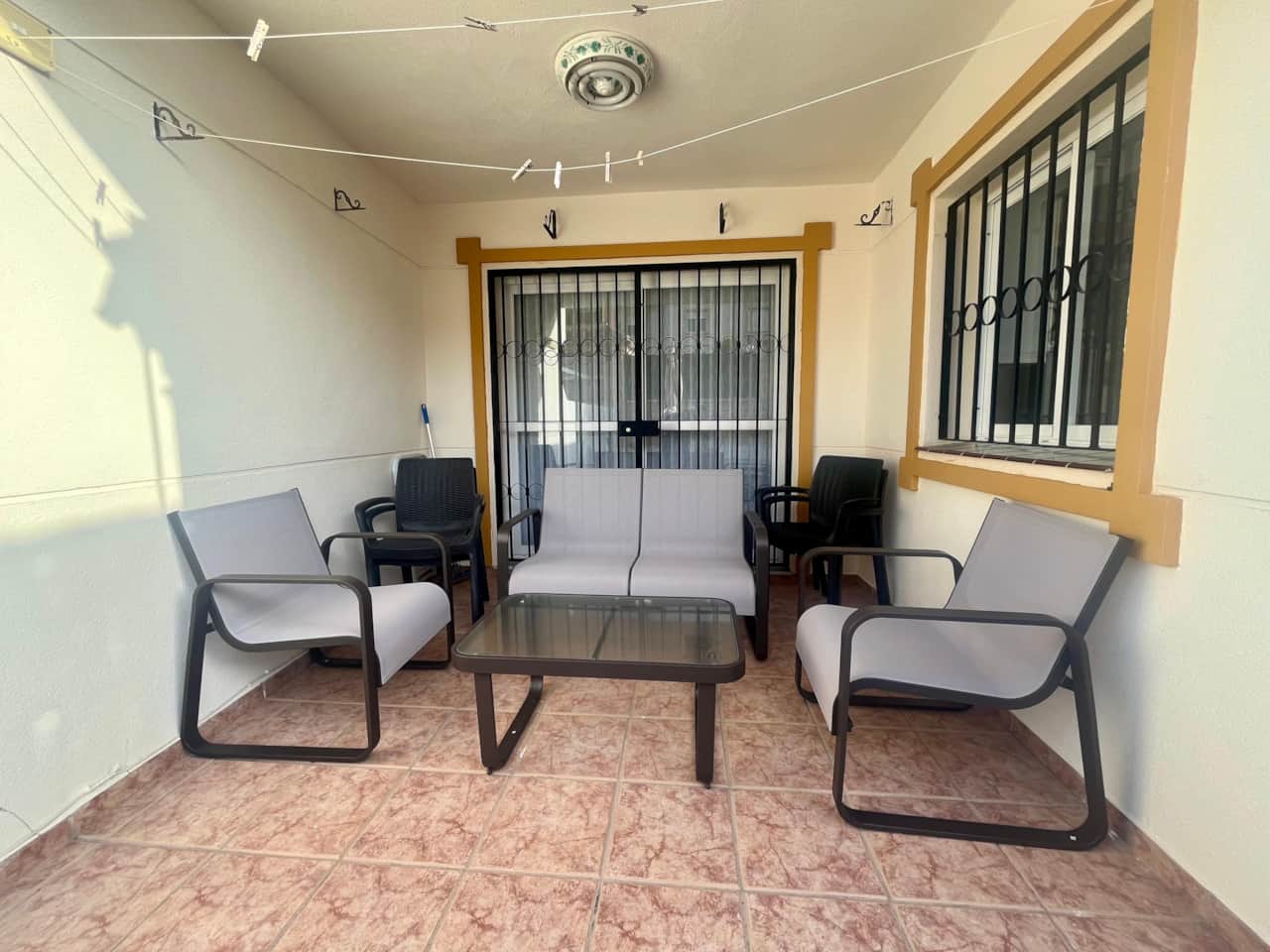 Shaded terrace