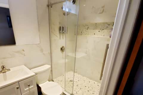 The Junction kitchen — full kitchen for extended stays, near Williamsburg and Broadway Junction