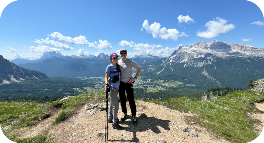 Laura and Andrea, owners of Dolomites Escapes