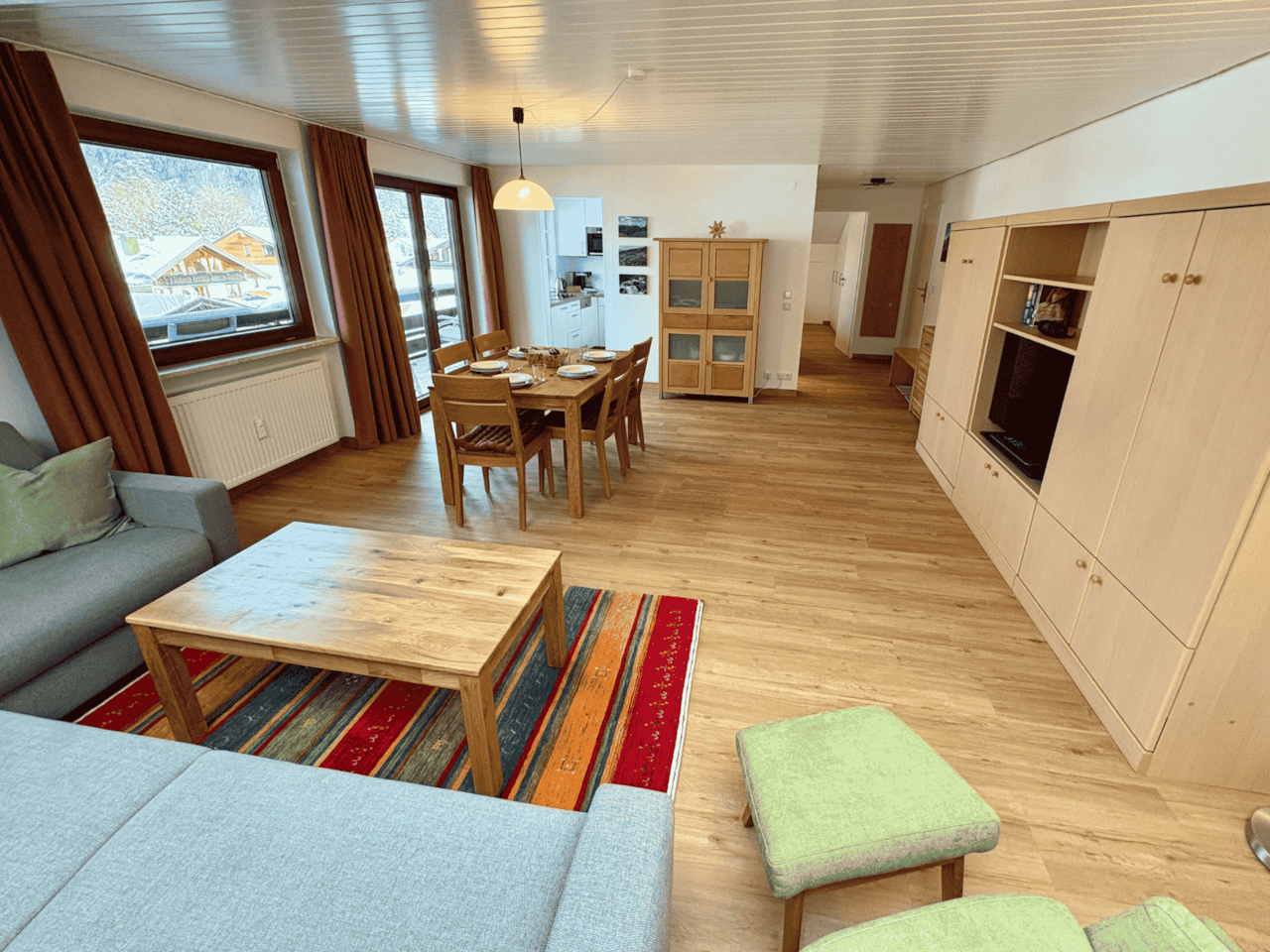 Living room with dining area