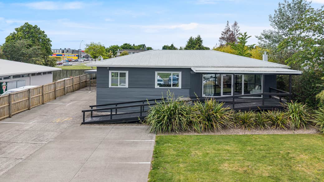Tinted windows offer privacy and a calm feel on this quiet Taupō cul-de-sac.