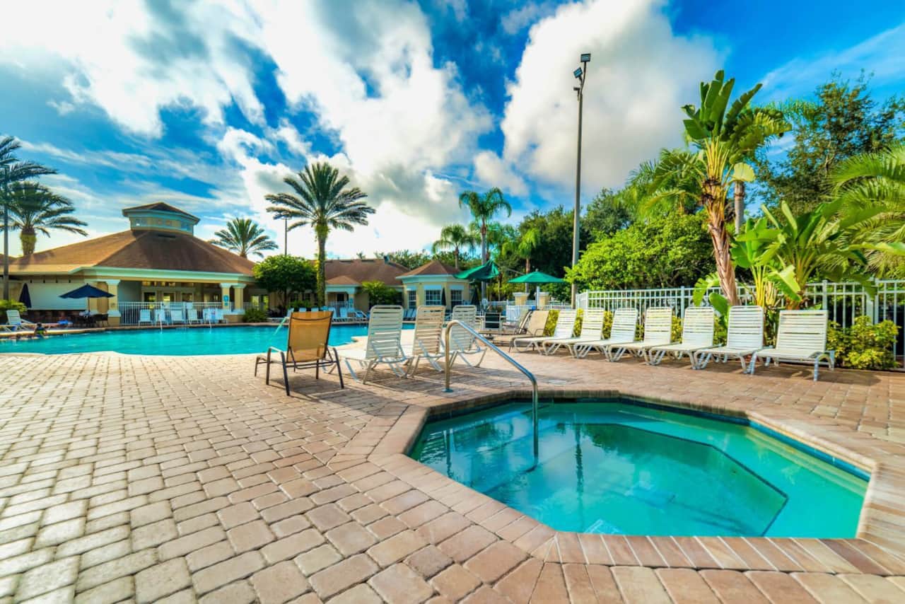Resort style saltwater pool and heated spa