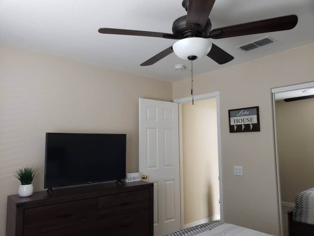 Bedroom # 2 Has 43" Smart TV with Ceiling fan