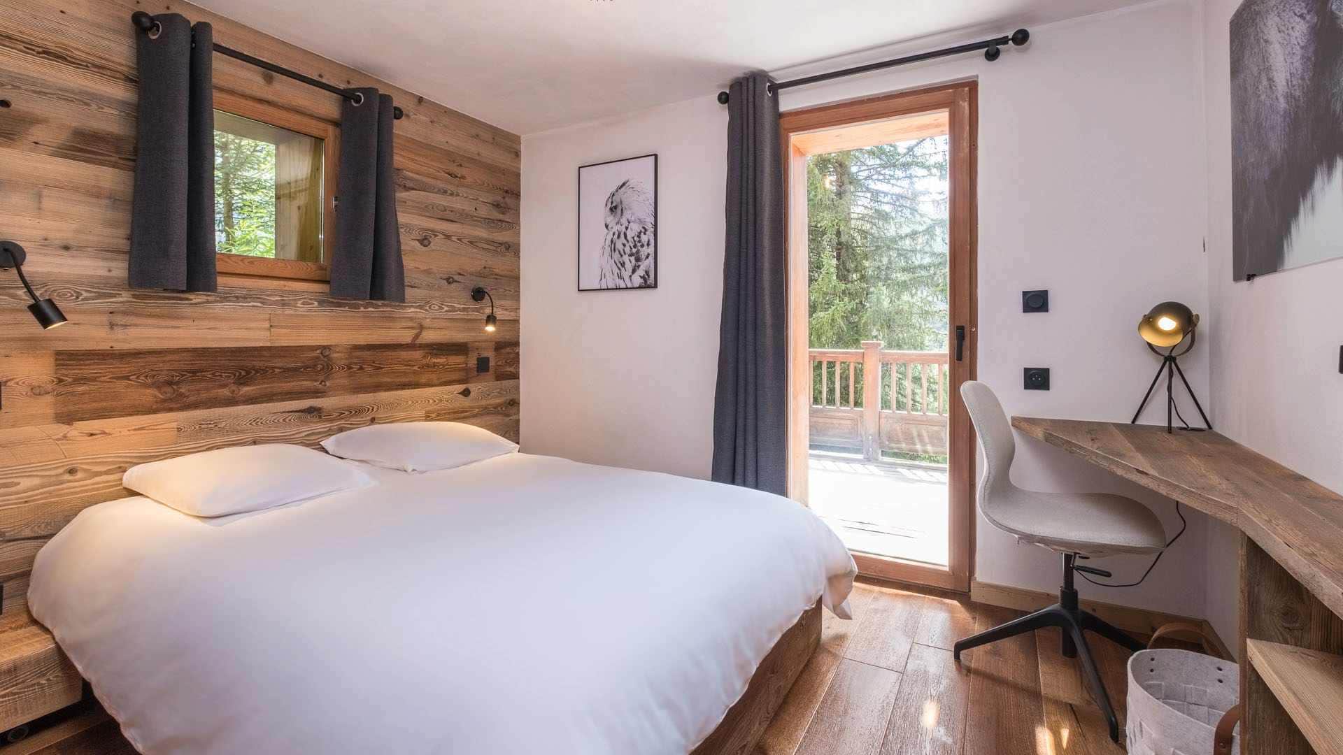 Grande chambre parentale pour vacances au ski