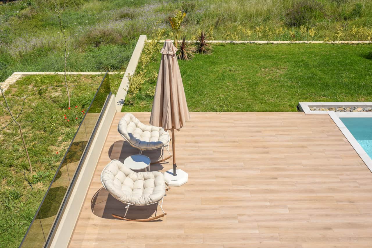 Pool sitting area