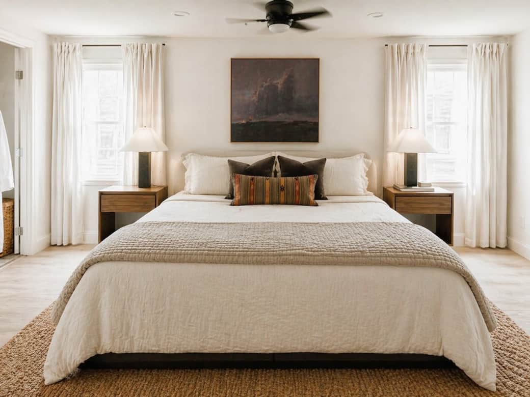 Our king suite features an insanely comfortable Purple matrtress and waffle-weave robes 