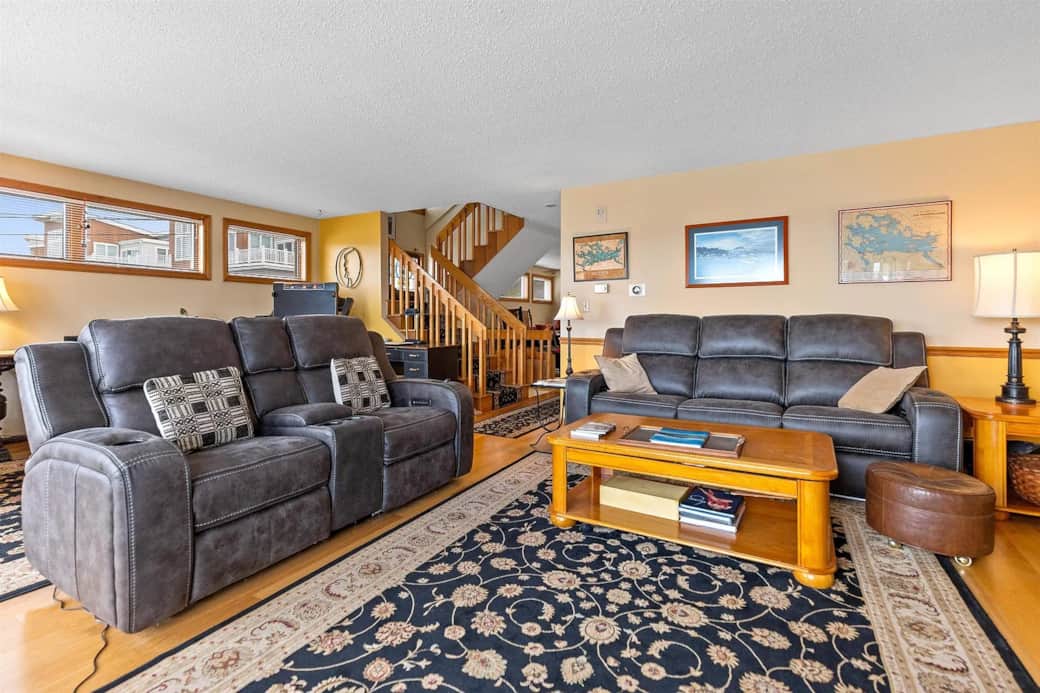Living room with pull out couch
