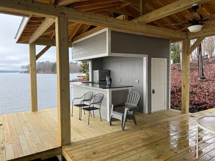 Sit in the sun or in the shade at the dock.