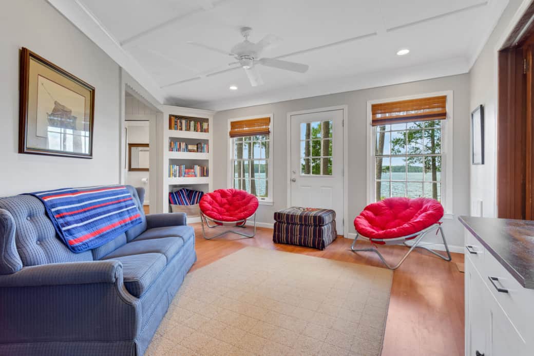 Beautiful lake view from sunroom Beautiful lake view from sunroom