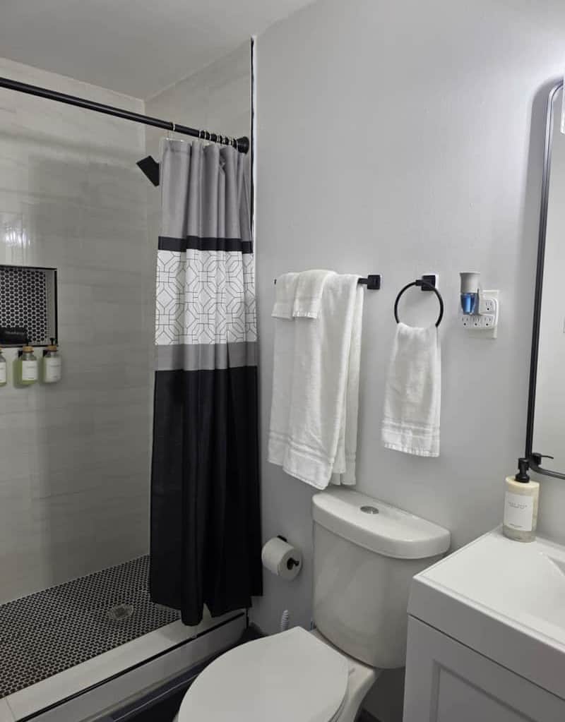 Enjoy a private ensuite bathroom which features a walk-in shower