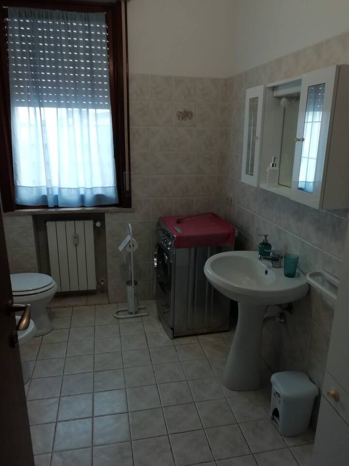 Il bagno con lavatrice