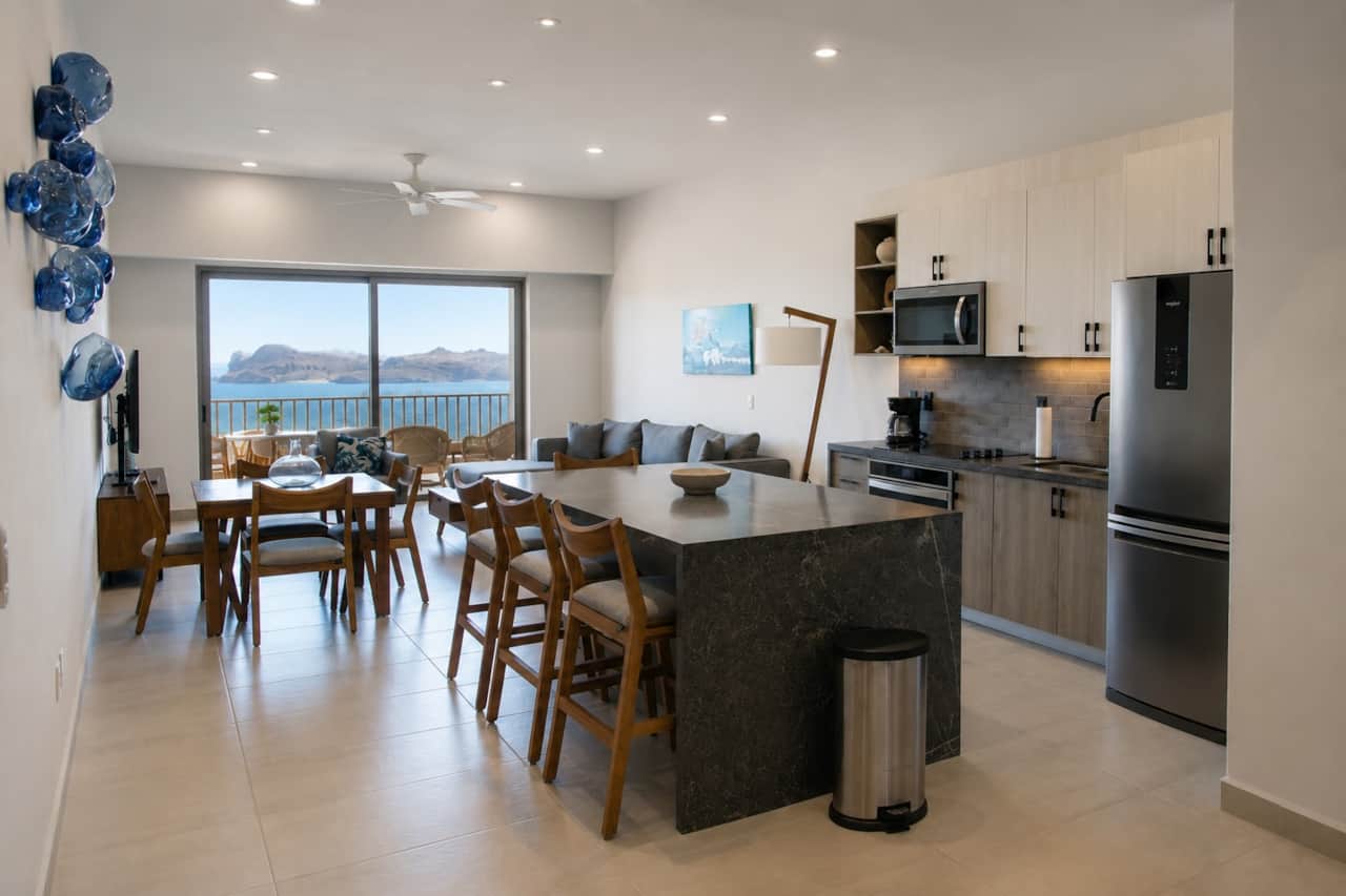 Cocina y sala de estar
