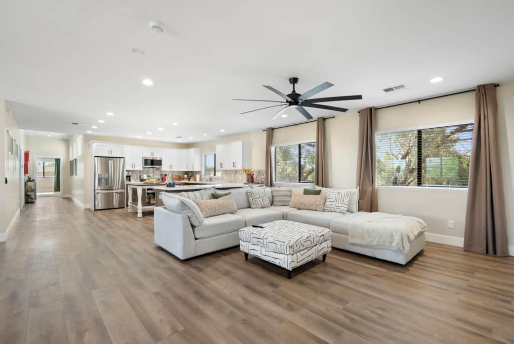 Comfortable living room with plenty of room to unwind. Comfortable living room with plenty of room to unwind.